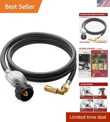 6 Feet Universal Low Pressure Propane Hose with Regulator for Blackstone Grills