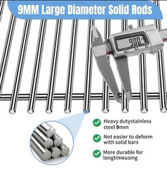2 Pk HD 18″ X 10″ SUS304 9MM Stainless Cooking Grill Grates Fits Weber & Others