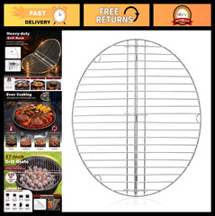 17″ Heavy-Duty Stainless Steel Grill Grate Replacement | Foldable, Non-Stick, Fi