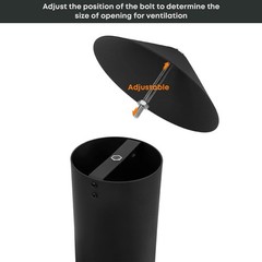 Pellet Grill Smoke Stack for Pit Boss, Traeger, Camp Chef & Other Smokers – Blac