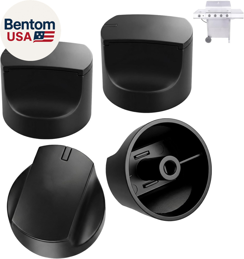 4-Pack Grill Control Knobs for Charbroil Replacement Parts, Grill Knob Replaceme