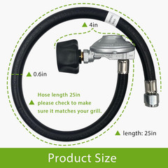 25IN for Weber Hose and Regulator Kit, for Weber Genesis/Spirit/Summit I/Ll