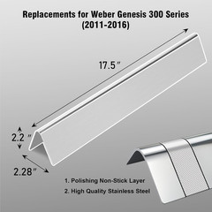 7620 7621 Stainless Flavorizer Bars Weber Genesis 300 E310 E320 E330 Front Ctrl