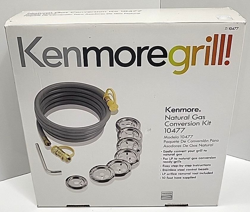 New Kenmore Natural Gas Conversion Kit for 6-Burner Grills w/ 10 ft Hose #10477