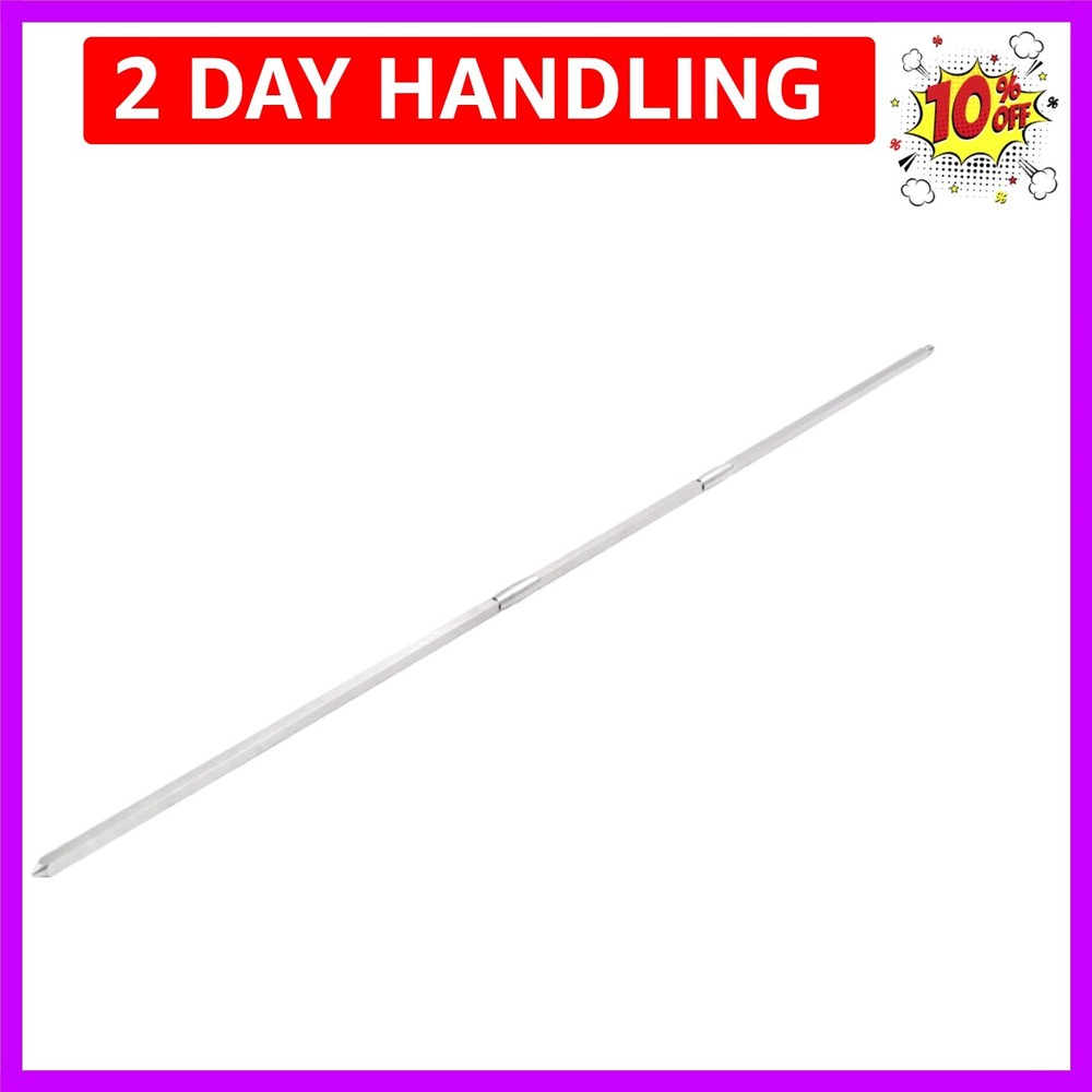 28-37” x 5/16” Universal Square 304 Stainless Steel Grill Rotisserie Spit Rod