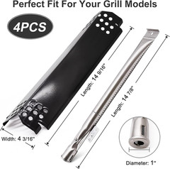 Grill Heat Plate Shields Burners for Nexgrill 4 Burner 720-0830H 720-0783E