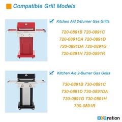Grill Replacement Parts – Flame Tamer & Burner Kit for Kitchen Aid Grills 720-08