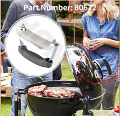 80672 Charcoal Lid Handle & Shield Kit Fits Weber Charcoal Grills (2015-Present)