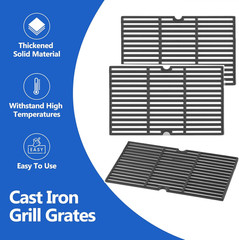 Grates DGB610SSP DGF600SSP for Dyna Glo Gas Grill 6 Burner Cast Iron 3Pcs