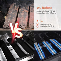 Grill Parts for Outdoor Gourmet GR2215120-OG-00 Burner Tubes Heat Plates UFHP2
