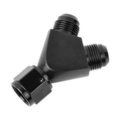 6AN Female to 4AN 4AN Male Flare Fitting, Y Block 6AN Female to 2×4AN Male