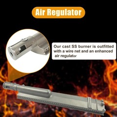 4-Set Heavy Duty Cast Stainless Steel Grill Burners for Bull, Grill Replacement