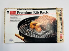 Vintage 1993 Weber Grill Premium Rib Chicken Rack 9010 Charcoal & Gas Propane