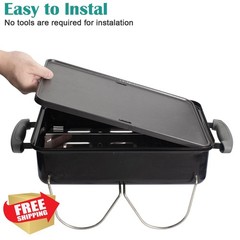 Cast Iron Grill Griddle for Weber Go-Anywhere Charcoal and Gas Grill, Flat To…