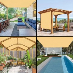 90% Shade Cloth for Garden, 10×30 Ft Beige Patio Sun Shade Fabric with Gromme…