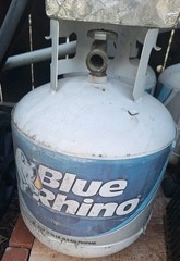 blue rhino propane tank, light gray, 15 lbs, Empty Tanks. Only 2 Left. Pick-up.