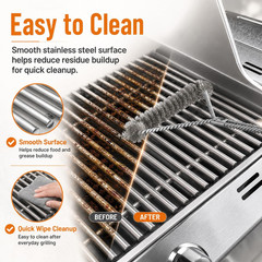 Grill Parts Kit for Nexgrill 5 Burner 720-0882A Gas Grill, Stainless Steel Grill