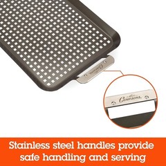 BBQ Grill Topper Trays 2-Pack – Non-Stick Stainless Steel Handles – Perfect f…