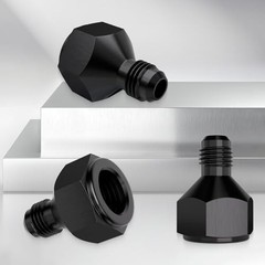 6AN Female to 4AN Male Flare Aluminum Black Hose Reducer Fitting 6AN-4AN-2PCS