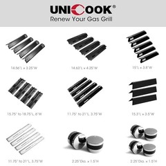 4 Pack Porcelain Grill Heat Plate 14.56″ L, 4 x Porcelain Steel Heat Plates