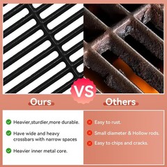 17Inch Grill Grates for Nexgrill 6 Burner 720-0896 720-0896B 720-0896E 720-0898