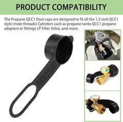 10 Pcs QCC1 Dust Caps for Propane Adapter and Gauge Fitting (1.32″ Inner Diamete