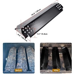 Grill Heat Plates Shields 14 9/16″ x 4 3/16″ Porcelain Steel for Nexgrill 5