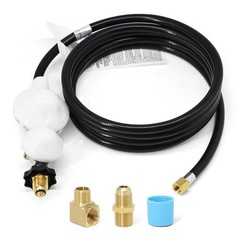 12FT Propane Hose with Regulator & Adapter for Heaters, RVs, Stoves, Generators