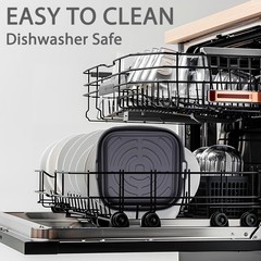 Silicone Square Air Fryer Liners Collapsible Basket Oven Pot Grey 8 Inch Tool