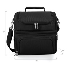 PICNIC TIME Pranzo Lunch Bag Expandable Insulated Box with Picnic Set, Stylish