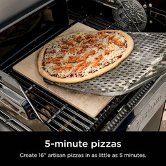 Flexflame Upgrades 16’’ Artisan Pizza Stone, Durable Cordierite Stone, 5-Minute