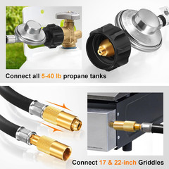 4FT Propane Regulator Hose for Blackstone 17/22-Inch Table Top Griddles, Replace