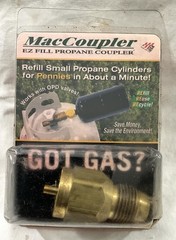 MacCoupler EZ Fill Propane Coupler, Refill Small Propane Cylinders