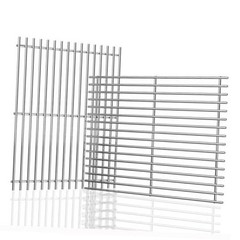 2pcs Stainless Steel Cooking Grates for Weber, 17.5” x 23.8” | Grill