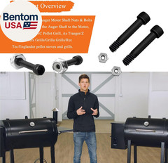 2 Set Replacement 74072 Auger Motor Shaft Nut & Bolt, Fit for Traeger, Pit Boss,