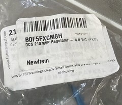 DCS 210765P Regulator – 4.0 WC (PKD) Brand New!