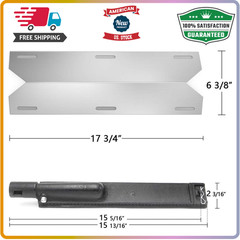 Replacement Burners and Heat Plates for Jenn Air Gas BBQ Grill 7200062 7200063