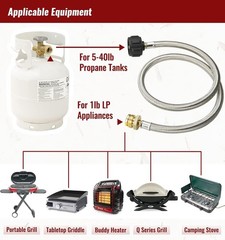 3ft Propane Regulator Hose Replacement For Mr. Heater Big Buddy Indoor Outdoor