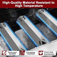 Grill Replacement Parts for Cuisinart 4 Burner Gas Heat Plate×4 + Burner×4