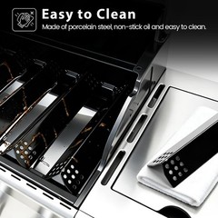 Utheer 14-9/16 Heat Plates 5 Pcs Porcelain Steel Flame Tamer