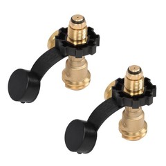 2PCS-Propane Tank Adapter with Gauge Converts POL LP Tank Service Valve QCC/Type
