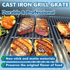 17″ Cast Iron Cooking Grates for Charbroil TRU Infrared Gas Grill, 3 Pack, Se…