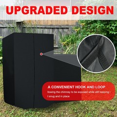 Waterproof Heavy-Duty Cover for 4 Gallon Deep Fryer with Cart & Side Shelf