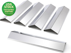 Heat Plate Shields Set of 5 for Brinkmann Gas Grill 15 3 8 Stainless Steel