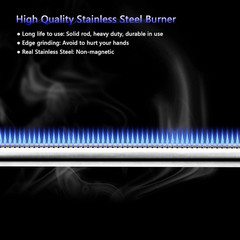 17″ Grill Burner Tube for Weber Q1200 Q1000 Q100 Q120 304 Stainless Steel Baby Q