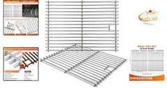 17 Inch Stainless Steel Grill Grates for Nexgrill 4-Burner Home Depot Replace…