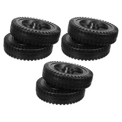 6 Pcs Blow Molding Wheel Sack Truck Mower Replacement Wheels Hand