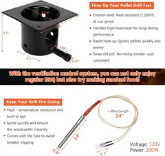 Complete Replacement Kit: Fire Burn Pot with Screws, Ash Remover & Ignitor