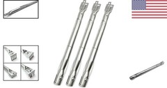 Durable BBQ Replacement Burners – 3 Pack of Stainless Steel Tubes, Easy Install!