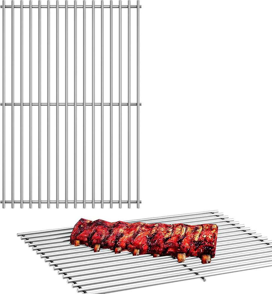 17.5″ Dx23.8 W Grill Grates Replacement for Weber Spirit E310 Grill Parts,Silver